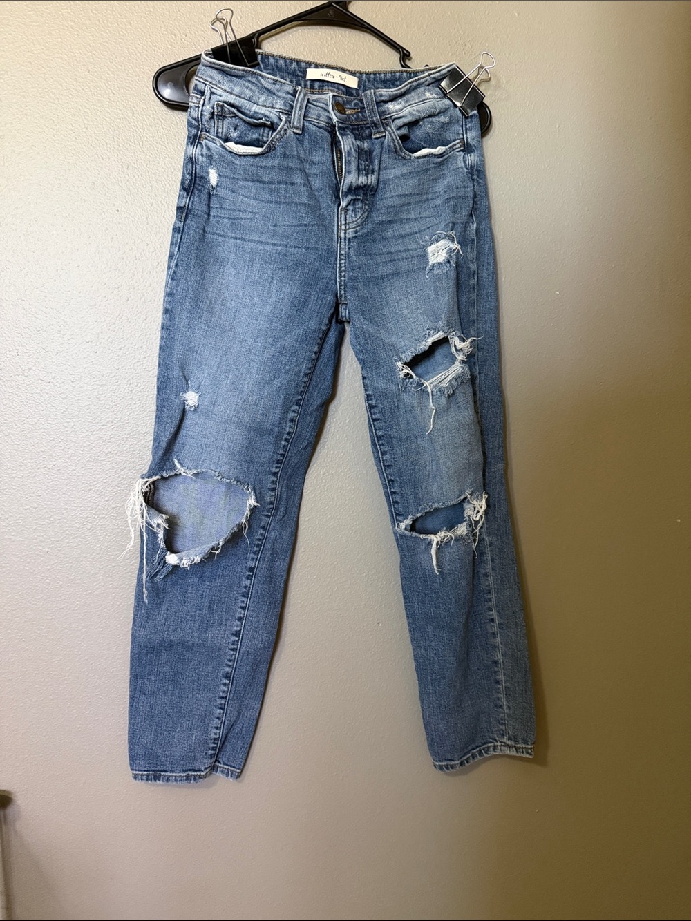 Willow + Root Women's mom Jeans in Blue Wash